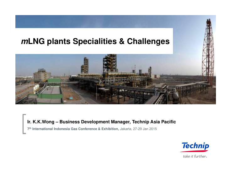 m lng plants specialities challenges