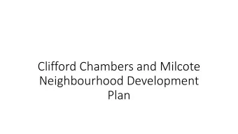 Neighbourhood Development  Plan  Background to determining built-up area  boundary.  Total