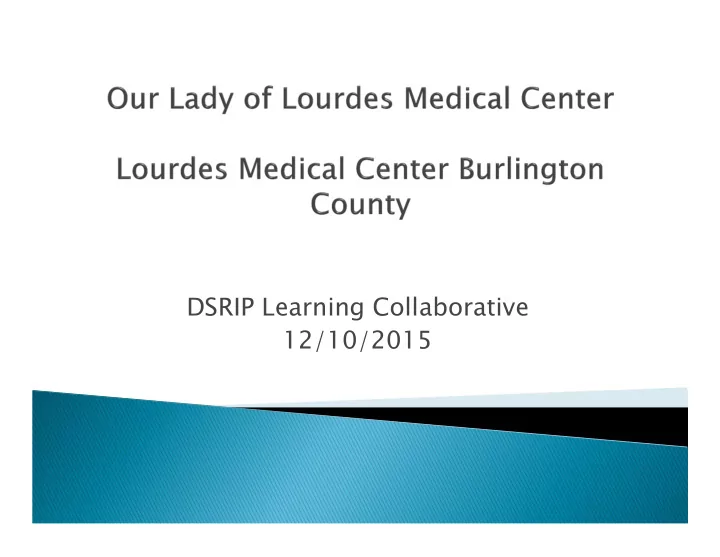 dsrip learning collaborative 12 10 2015 utilizing coleman