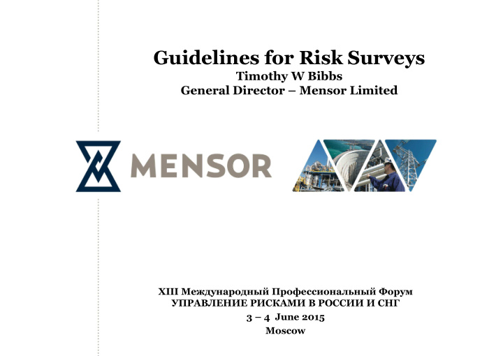 guidelines for risk surveys