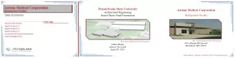 Pennsylvania State University  Atrium Medical Corporation  Architectural Engineering  Table of
