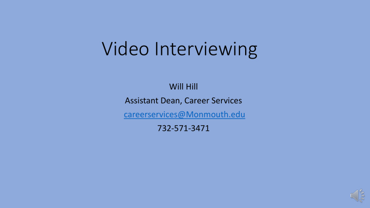 video interviewing