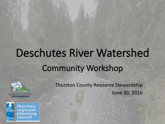 June 30, 2016  Tonights Agenda  Background  Project  Watershed Issues  Management