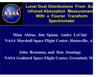Lunar Dust Distributions  From  Sol  Infrared Absorption  Measurement  With  a  Fourier  Transform