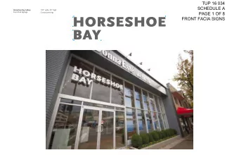 TUP 16 034  SCHEDULE A  123 wide, 25 high  Horseshoe Bay Gallery  Front Wall Signage  PAGE 1