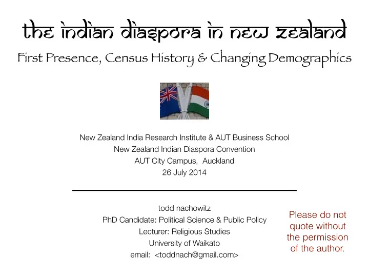the indian diaspora in new zealand
