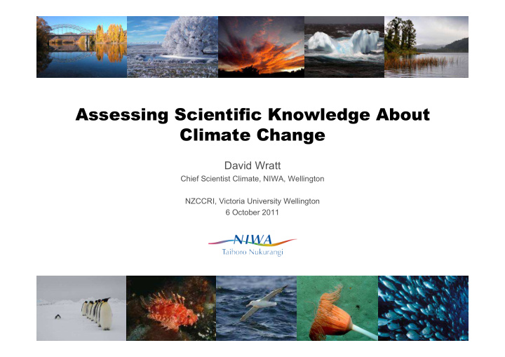 assessing scientific knowledge about climate change