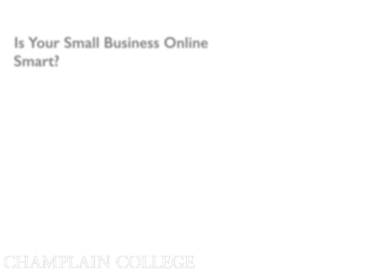 is your small business online smart
