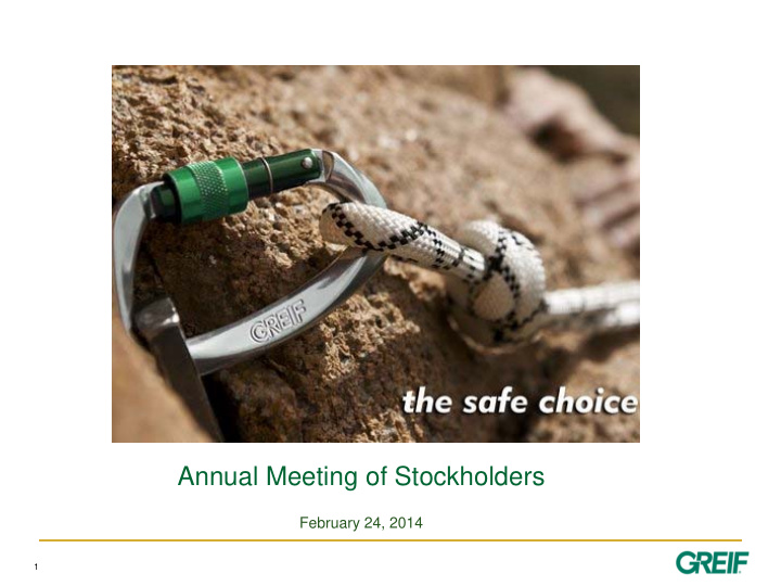 annual meeting of stockholders