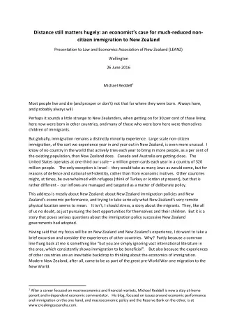 Distance still matters hugely: a n economists case for much-reduced non-  citizen immigration to