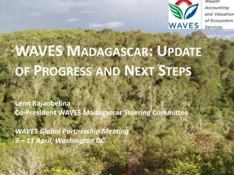 OF P ROGRESS AND N EXT S TEPS  Leon Rajaobelina  Co-President WAVES Madagascar Steering Committee