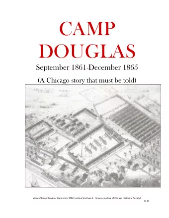 CAMP  DOUGLAS  September 1861-December 1865 (A Chicago story that must be told)  View of Camp