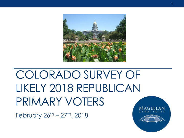 colorado survey of likely 2018 republican primary voters