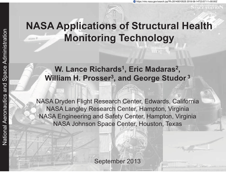 nasa applications of structural health