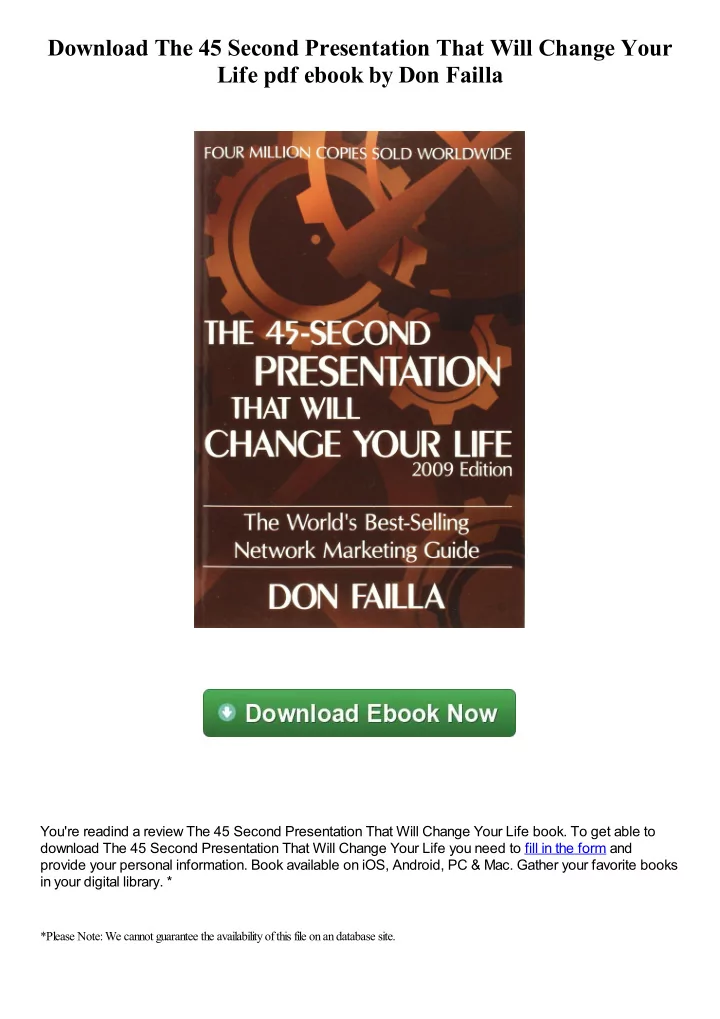 download the 45 second presentation that will change your