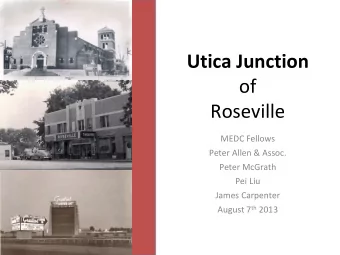 of  Roseville  MEDC Fellows  Peter Allen &amp; Assoc.  Peter McGrath  Pei Liu  James Carpenter