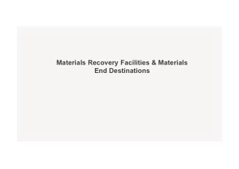 Materials Recovery Facilities &amp; Materials  End Destinations  Hampshires Materials Recovery