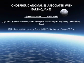 [1] DAmico , Dino E.; [2] Correia, Emilia  [1] Center of Radio Astronomy and Astrophysics