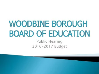 Public Hearing  2016-2017 Budget  Increasing Tuition Costs  Increase in out-of-district