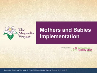 Mothers and Babies Implementation  Presenter: Sabrina Willis, MHC  |  First 1000 Days Florida