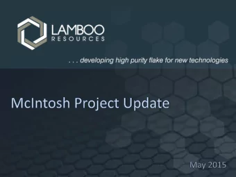 Investment  in  Lamboo  Resources  Limited  (Lamboo  or  the  Company)  is  subject