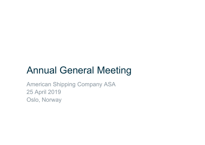 annual general meeting