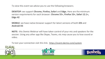 To view this event we advise you to use the following browsers. DESKTOP: we support Chrome,