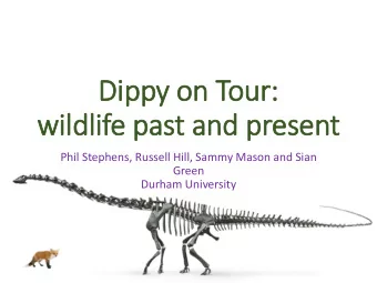 Dippy on Tour:  wildlife past and present  Phil Stephens, Russell Hill, Sammy Mason and Sian  Green