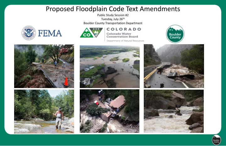 floodplain code revisions introduction schedule 15