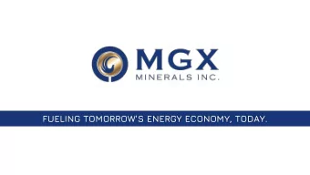 FUELING TOMORROWS ENERGY ECONOMY, TODAY.  Forward-Looking Statements  No stock exchange,