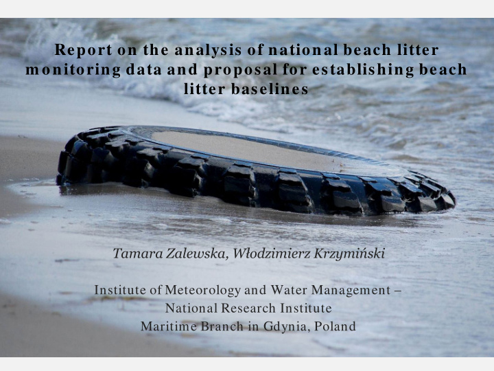 report on the analysis of national beach litter m