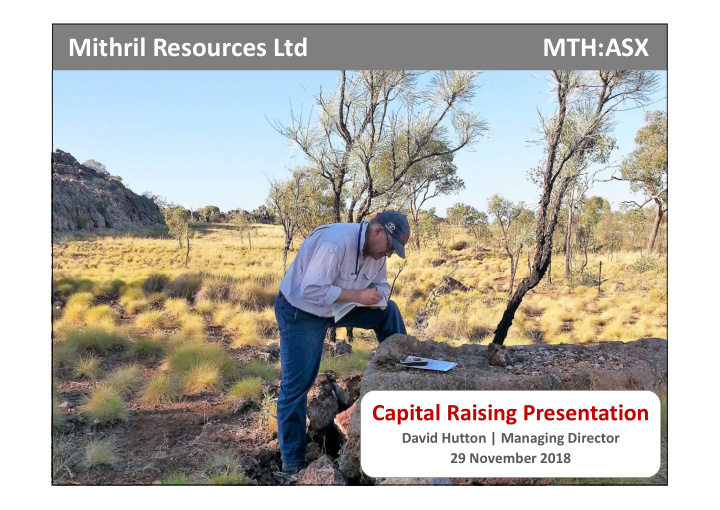 mithril resources ltd mth asx