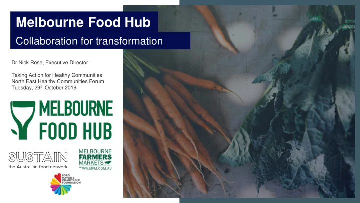 melbourne food hub