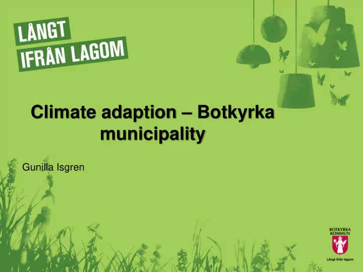 climate adaption botkyrka