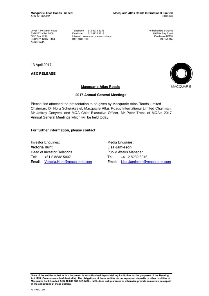 13 april 2017 asx release macquarie atlas roads 2017