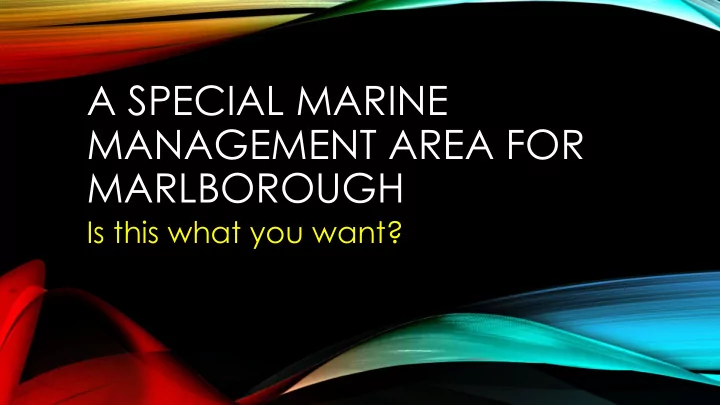 management area for