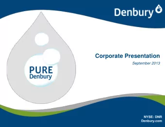 Corporate Presentation  September 2013  Click to edit Master title style  2  Click to edit Master