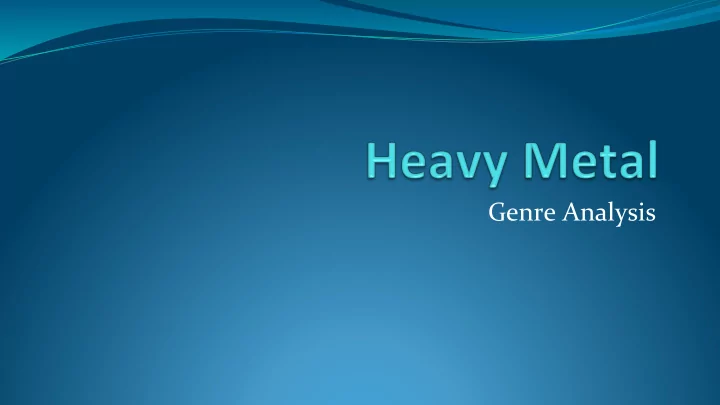 genre analysis