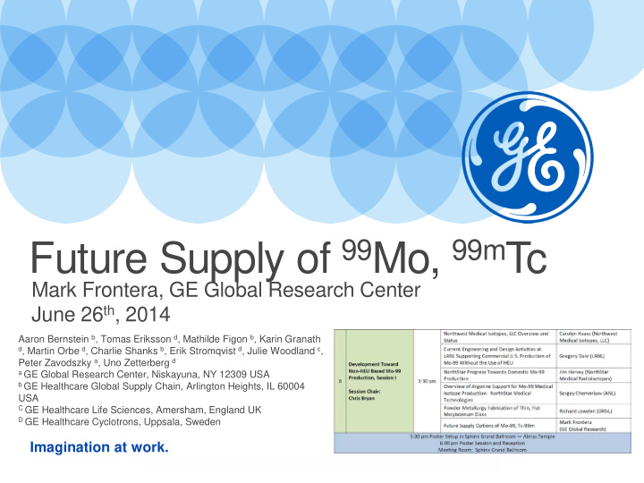 future supply of 99 mo 99m tc