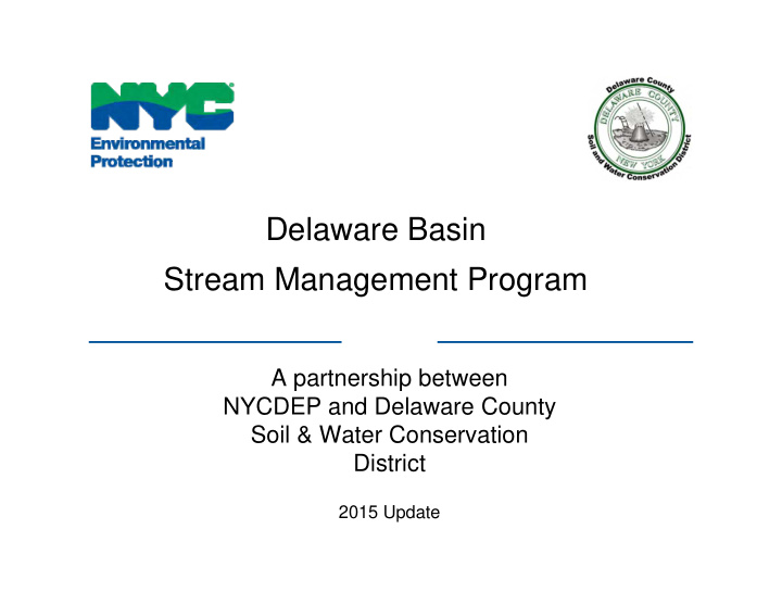delaware basin stream management program