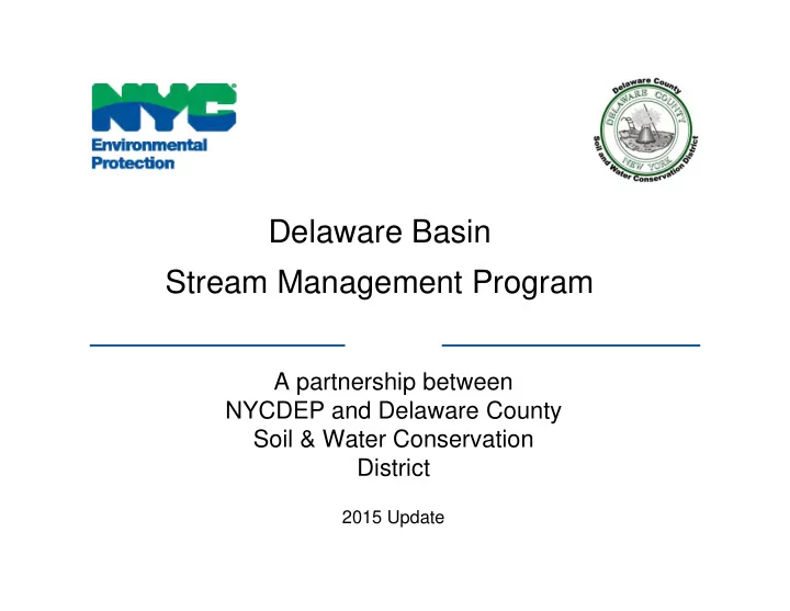 delaware basin stream management program