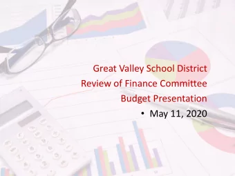 Review of Finance Committee  Budget Presentation  May 11, 2020 Object 300  Purchased