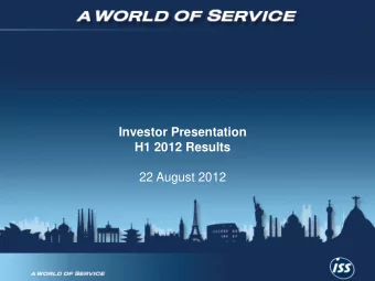 Sorenmoller= 22 August 2012  Forward-looking statements  Forward-looking statements  This