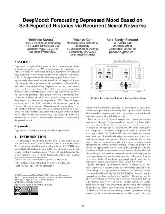 DeepMood: Forecasting Depressed Mood Based on  Self-Reported Histories via Recurrent Neural