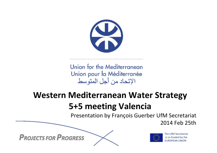 western mediterranean water strategy 5 5 meeting valencia
