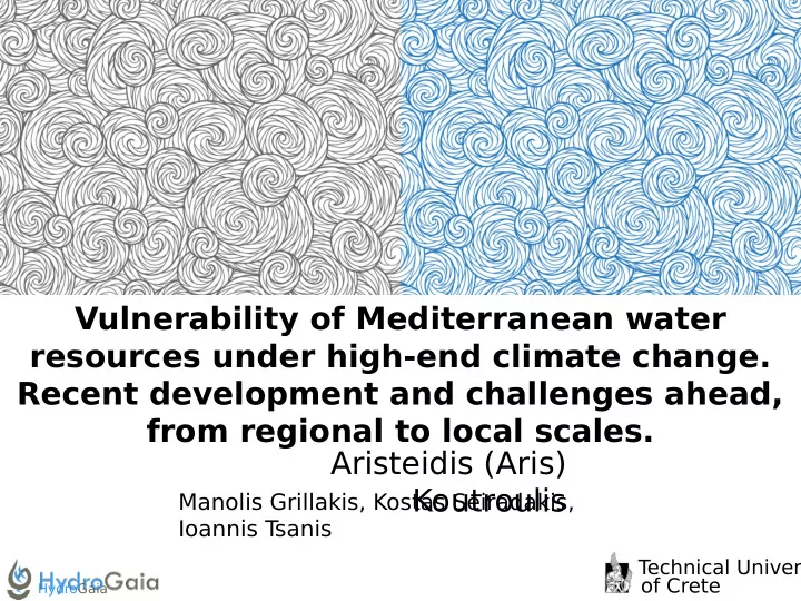 vulnerability of mediterranean water resources under high