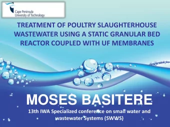MOSES BASITERE  13th IWA Specialized conference on small water and  wastewater Systems (SWWS)