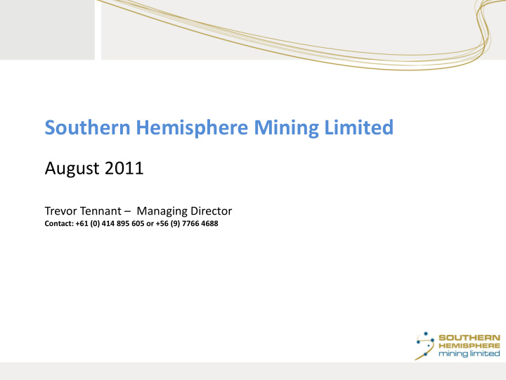 southern hemisphere mining limited
