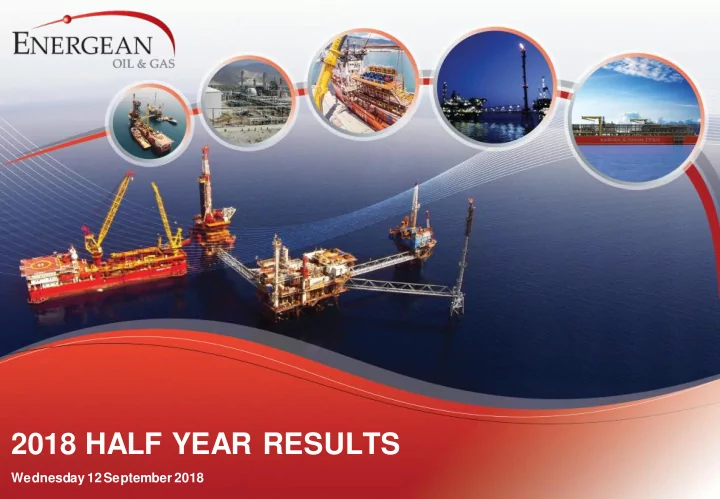 2018 half year results