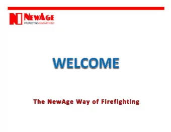 The NewAge group was incepted in the year 1960, for the manufacturing of quality Fire Fighting